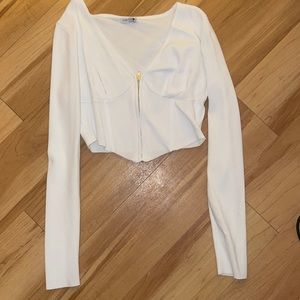 Zip up crop top